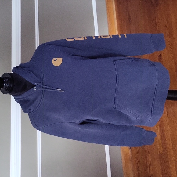 Carhartt Tops - CARHARTT Navy Blue Size Medium Relaxed Fit Hoodie